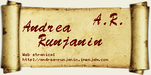 Andrea Runjanin vizit kartica